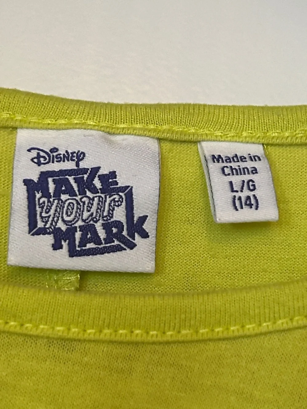 Disney Make Your Mark Vintage Tee Kids L/14 Sparkle Girly Bright Fun Glam